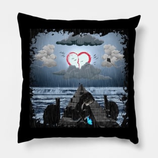 The Butterfly and the Broken Heart - Beauty in the midst of sadness Pillow