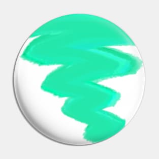 Abstract Neon Mint Brush Stroke Pin