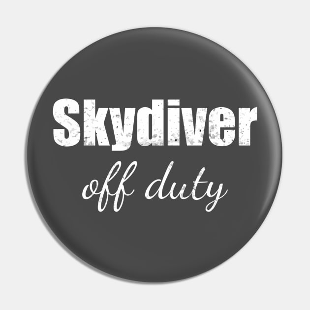 Skydiver off duty Pin by Apollo Beach Tees