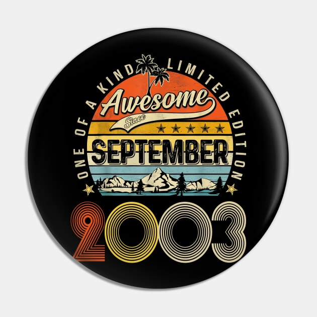 Awesome Since September 2003 Vintage 20th Birthday Pin by Vintage White Rose Bouquets