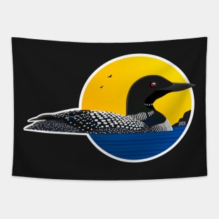 Sunset Loon Tapestry
