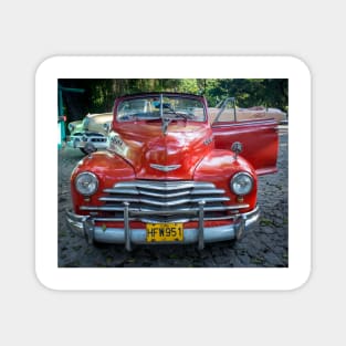 American car from the 50's in Havana, Cuba Magnet