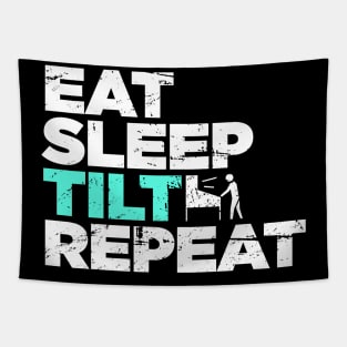 Eat, Sleep, Tilt, Repeat | Funny Arcade Pinball Tapestry