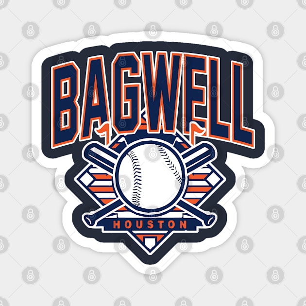 Vintage Houston Baseball Bagwell Magnet by funandgames