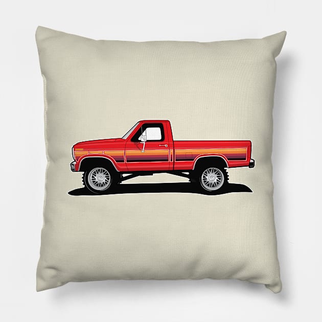 1986 Freewheeling Ford Bullnose Truck Pillow by RBDesigns