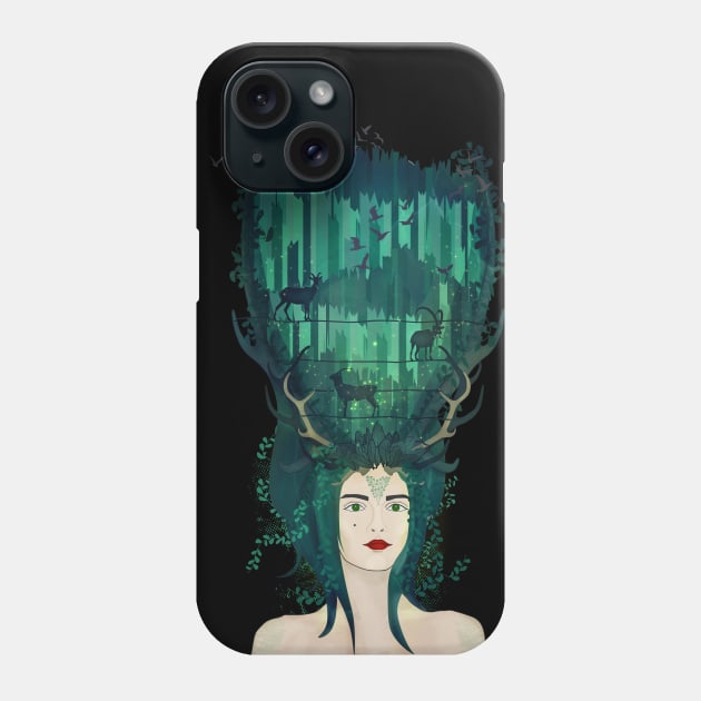 Rococo: My lady of the wilderness Phone Case by Sybille