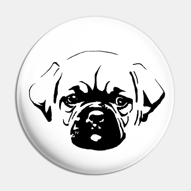 Pug Puppy Pin by Azul