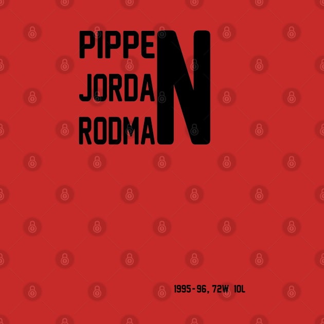 1995 - 1996 Jordan Pippen Rodman Chicago Bulls by Pastime Pros