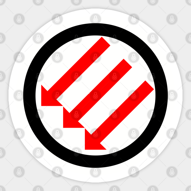 Antifa Post Wwii Anti Fascism Anti Fascist Action Anti Racism Symbol Black Red Antifa Sticker Teepublic