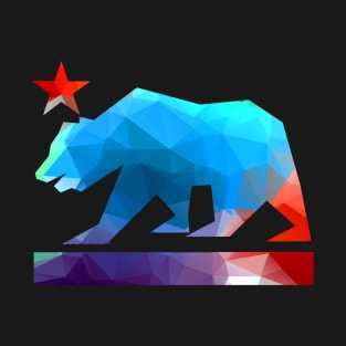 California State Bear (fractal colors) T-Shirt