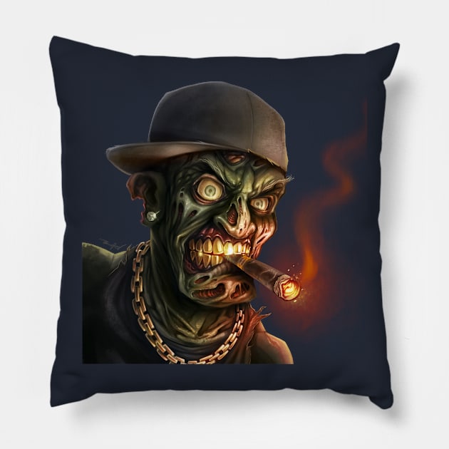 Gangster Hip-Hop Zombie Pillow by FlylandDesigns