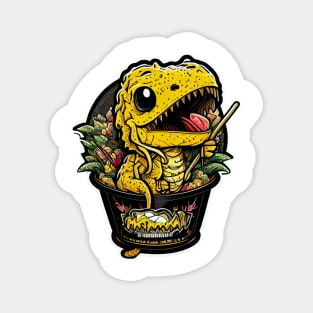 Agumon is eating ramen Magnet