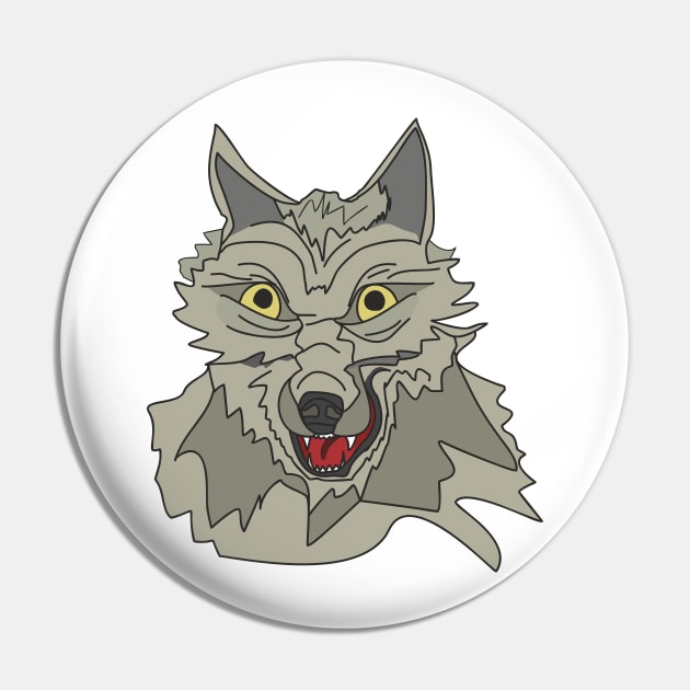 Gray wolf Pin by Alekvik