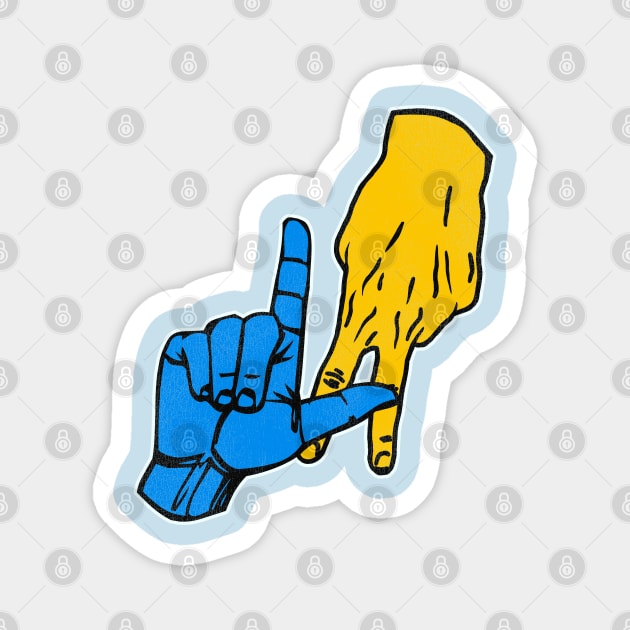 CHARGERS Hand Signal Magnet by darklordpug