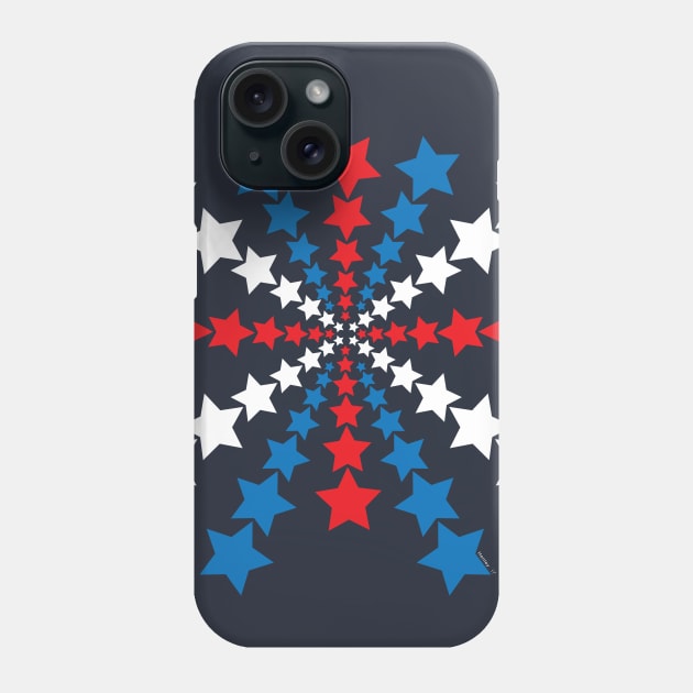 Patriotic Stars Phone Case by Illustratorator