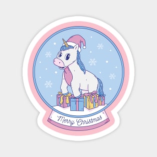 Unicorn Merry Christmas Magnet