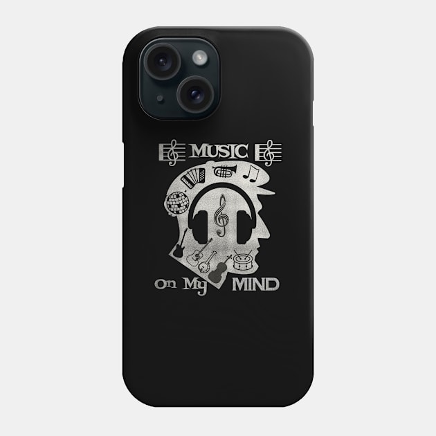 Music on my mind T Shirt for Music Lover Phone Case by Savi L'amour