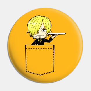 Chibi Sanji in a pocket Pin