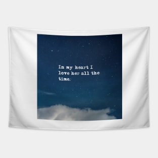 In my heart - Fitzgerald in the night sky Tapestry