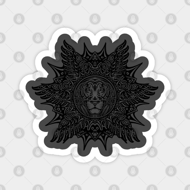 Tribal vintage lion Magnet by nelateni