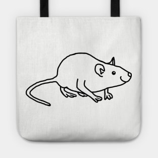 Cute Rat Outline Minimal Design Tote