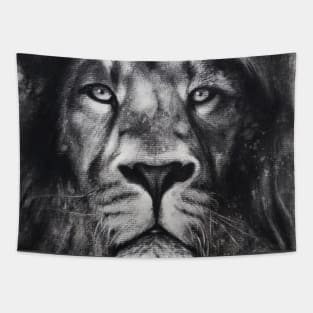 Lion - charcoal drawing Tapestry