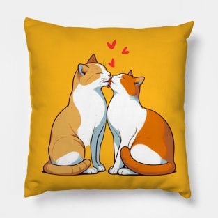 kitty kiss Pillow