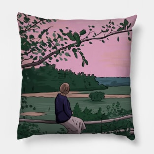 Andrei Tarkovsky's The Mirror Scene Illustration Pillow