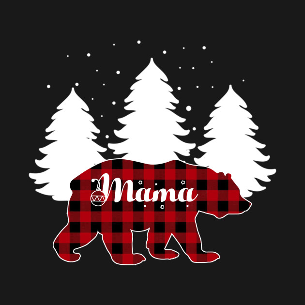 Discover Buffalo Red Plaid Mama Bear Matching Family Christmas - Matching Family Christmas - T-Shirt