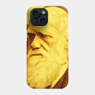 Charles Darwin Golden Portrait | Charles Darwin Artwork 11 Phone Case