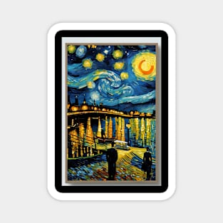 New York in starry night style Magnet