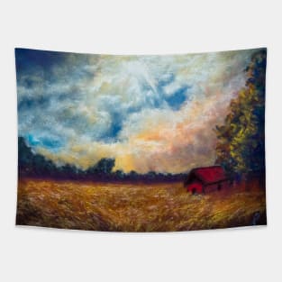 Red barn Tapestry