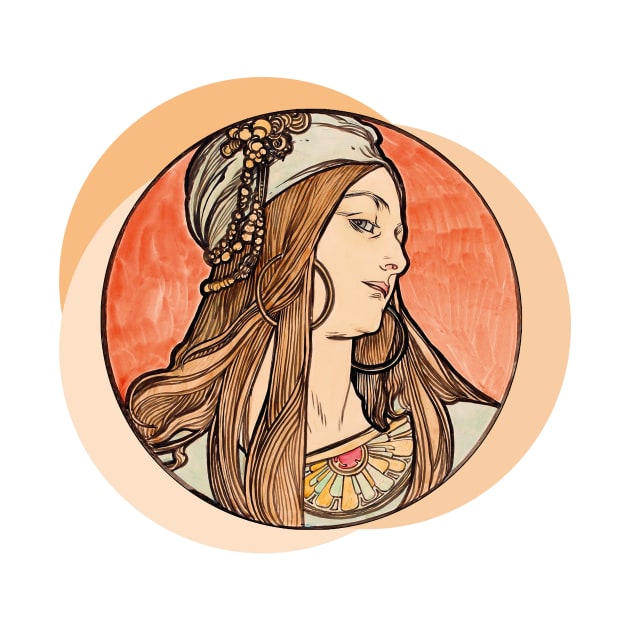 Alphonse Mucha Art Nouveau ver.1 by DangerslyHappy