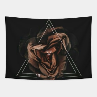 Geometric Pyramid Flower Tapestry