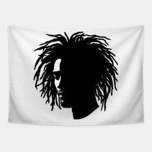 Afrocentric Dreadlocks Silhouette Tapestry