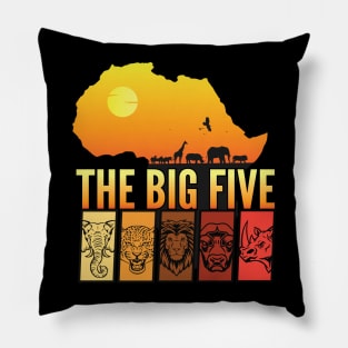 The big five African Pillow