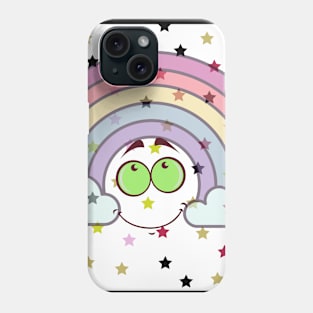 Rainbow and star Phone Case