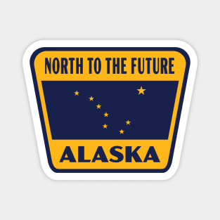 North to the Future Alaska Retro Star Badge (Yellow) Magnet