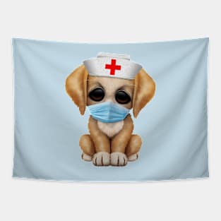 Cute Puppy Baby Nurse Tapestry