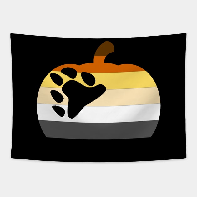 Halloween Pumpkin LGBT Flag Bear Brotherhood Tapestry by aaallsmiles