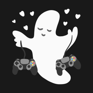 Gamer Halloween Ghost T-Shirt