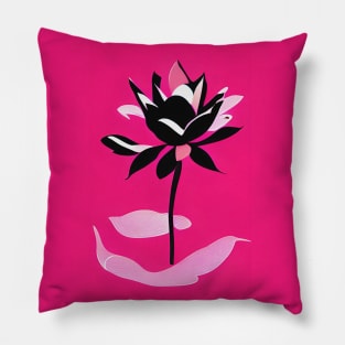 Pink Lotus Flower Pillow