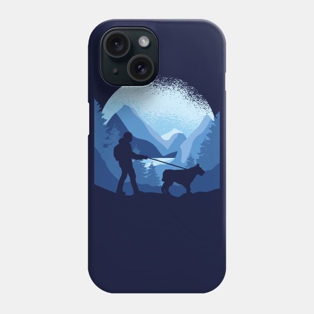 Dog trekking Phone Case by LR_Collections