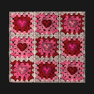 Crochet hearts T-Shirt