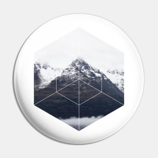 Snow Mountain Geometric Photography Pin