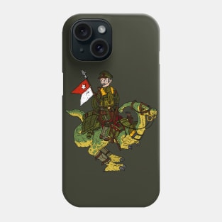 dinosaur communist cavalry soldier. "historical accurate" dino military. Phone Case