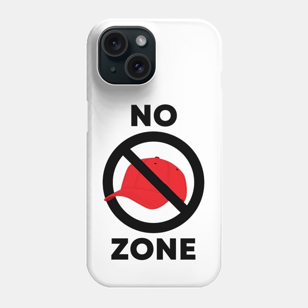 No Red Hat Zone Phone Case by TJWDraws