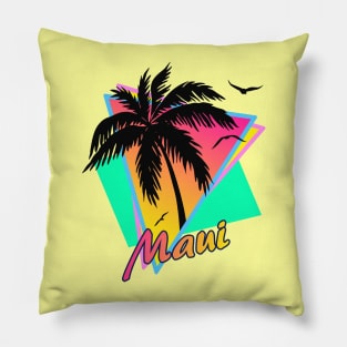 Maui Cool 80s Sunset Pillow