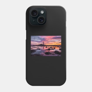 St marys lighthouse sunrise Phone Case