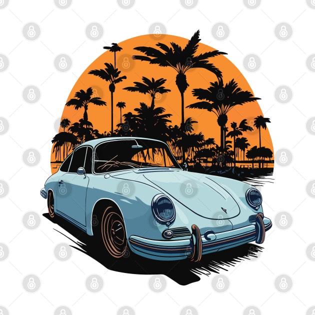 Porsche 356 Vintage Car Art by Cruise Dresses